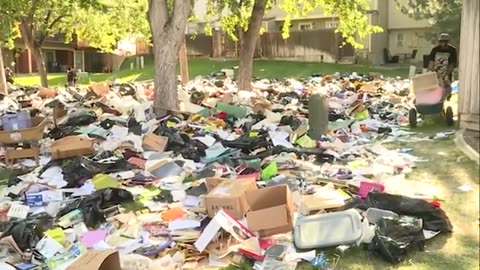 Pile of trash pulled from apartment unit concerns neighbors