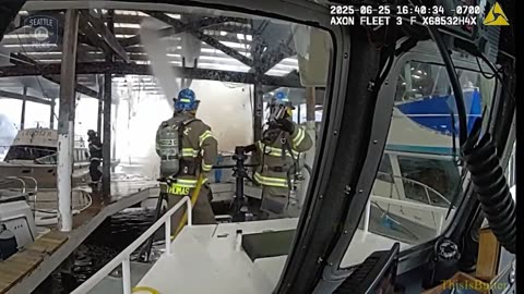 Boat Fire on Lake Union Extinguished in Joint Effort by Seattle Fire and Seattle Police Harbor Unit