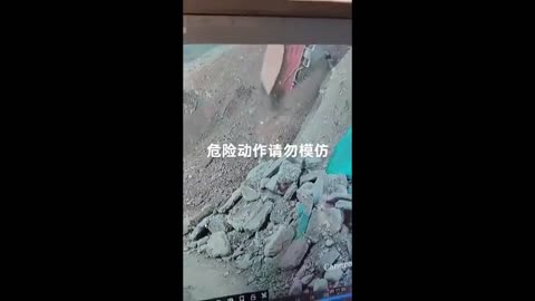 Very lucky quarry trucker