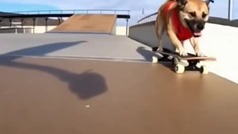 How can that dog keep balance