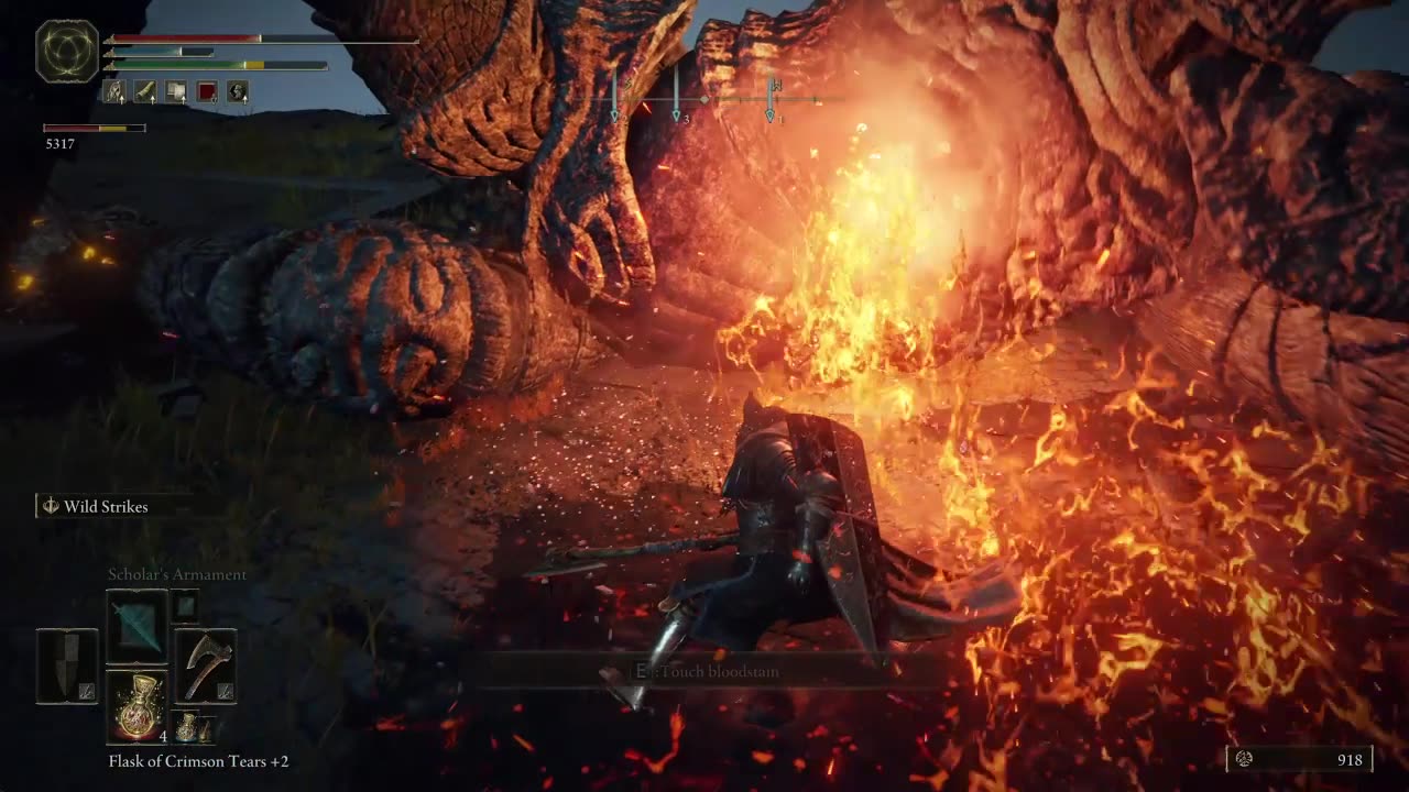 Elden Ring PC | Divine Bridge Golem miniboss fight on NG