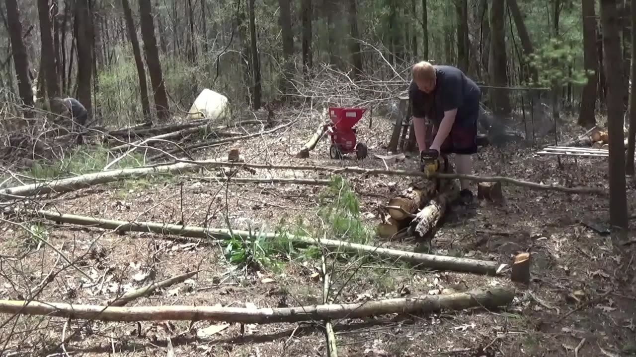 Helping my friends on there homestead with some chainsaw work