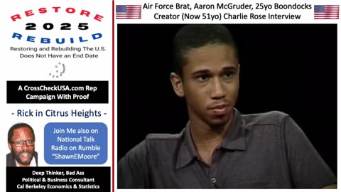 Air Force Brat Aaron McGruder Is Interviewed on the Charlie Rose Show (1999)