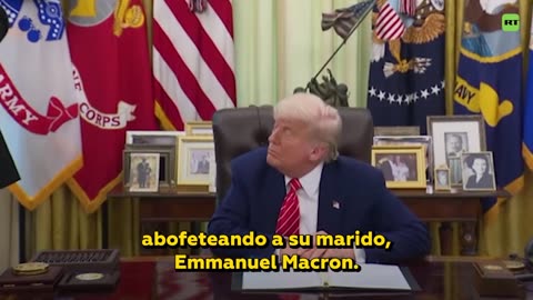 Trump le da un consejo a Macron después de la bofetada de su esposa