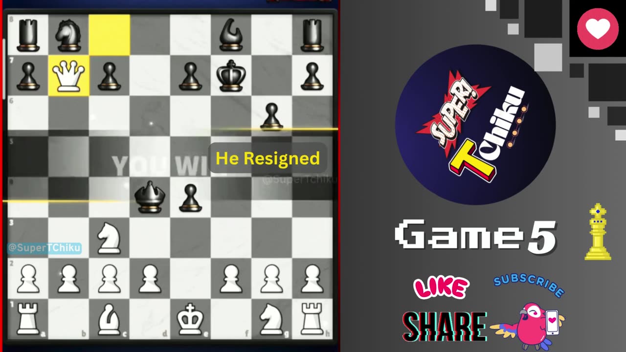Watch the full video of #chess #game5 | He Resigned Because He Couldn't save his rook