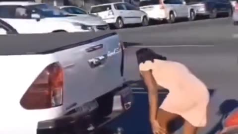 No way she did that on the road