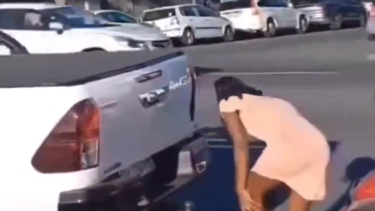 No way she did that on the road