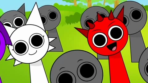 Animated Characters with Unique Hairstyles_ A Colorful TikTok Delight #sprunki #sprunkiincredibox