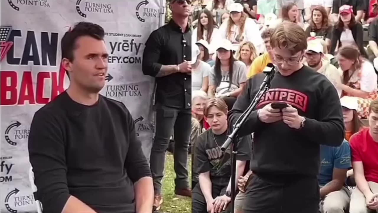 Charlie Kirk Confronted by Christian