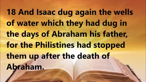 Isaac digs the wells of Abraham.