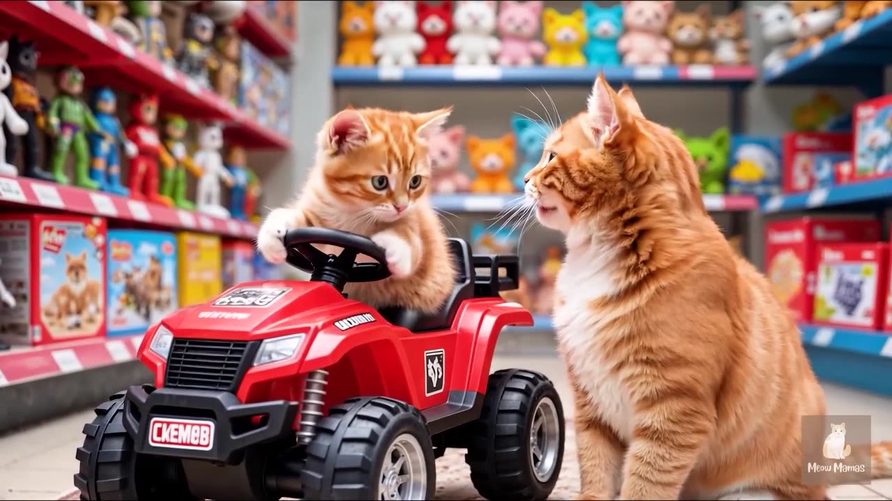 Mama Cat Trims Fur on the Farm and Makes Tiger Hat For Kittens At Home🐾🎩🐯_3