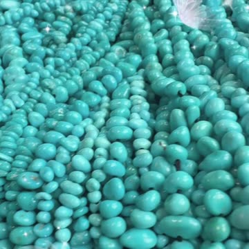 20250711-8 Sleeping Beauty Turquoise Freeform Strand: Flowing Blues Puzzle Around the Neck