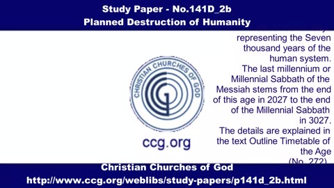 Study Paper No. 141D_2b - Planned Destruction of Humanity