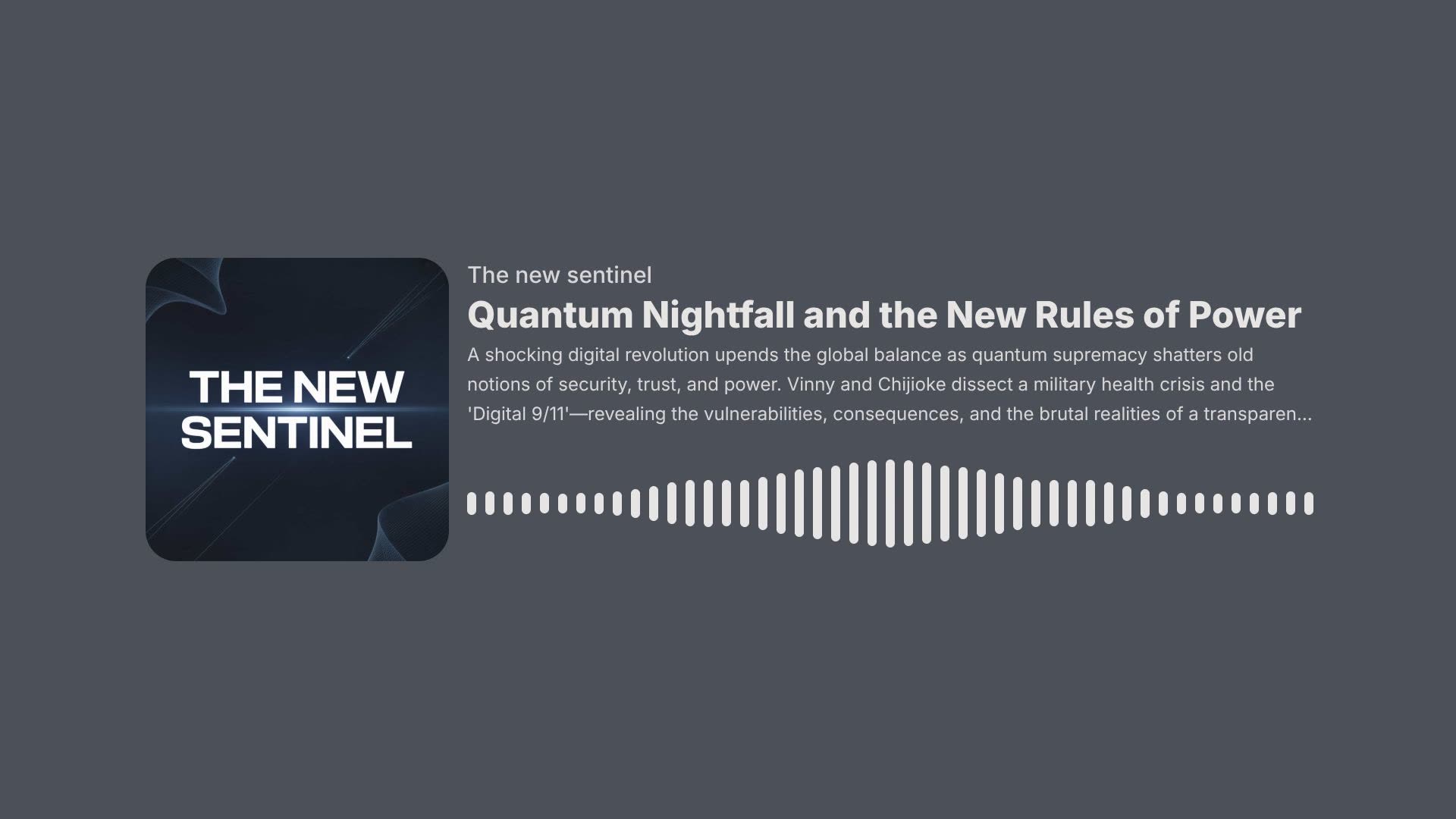 Quantum Nightfall and the New Rules of Power