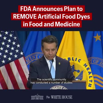 🚨BREAKING: FDA announces action to remove artificial food dyes from food and medicine in America