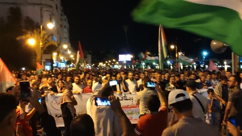 مسيرة شعبية بطنجة دعما لأسطول الصمود إستنكارا لإستمرار تجويع وحصار غزة 14 09 2025 الصلاة على النبئ