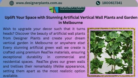 Uplift Your Space with Stunning Artificial Vertical Wall Plants and Garden in Melbourne