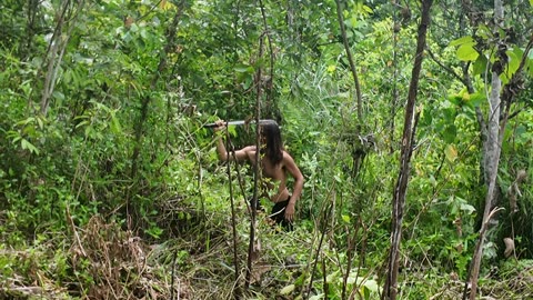 Using my KATANA to clear jungle. My 3 favorite tools for the Fruitarian Eden Project, Philippines