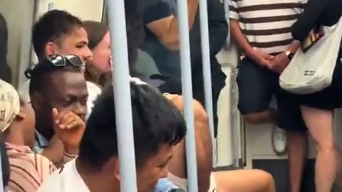 Puking Prank inside a train gone good