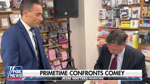 Jesse Watters · EXCLUSIVE: Johnny asks Comey to sign his seashell 🐚
