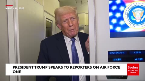 FULL AIR FORCE ONE GAGGLE: TRUMP TAKES MULTIPLE QUESTIONS FROM REPORTERS