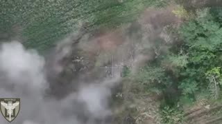 (Epic Detonation)Single Grenade Sets Off Russian Ammunition Dump