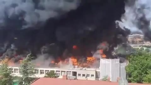 Fire at the University of Tuscia al Riello campus in Viterbo, Italy