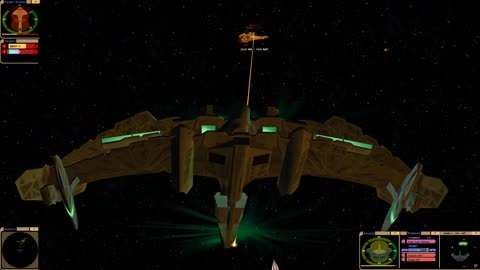 Romulan Heavy Battlecruiser Engages Cardassian Patrol