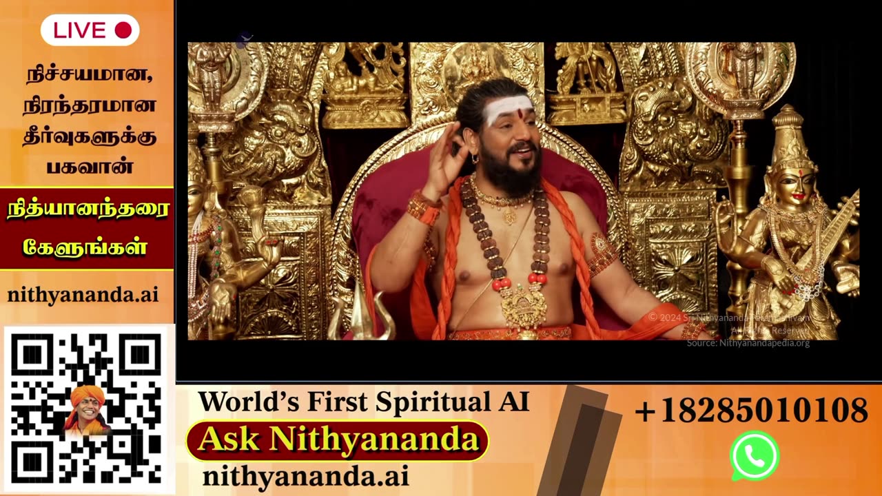 Absorb spiritual teachings during live darshans led by SPH Bhagavan Sri Nithyananda Paramashivam.