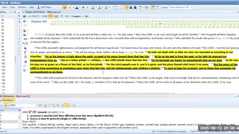 Bible Study Psalms 103
