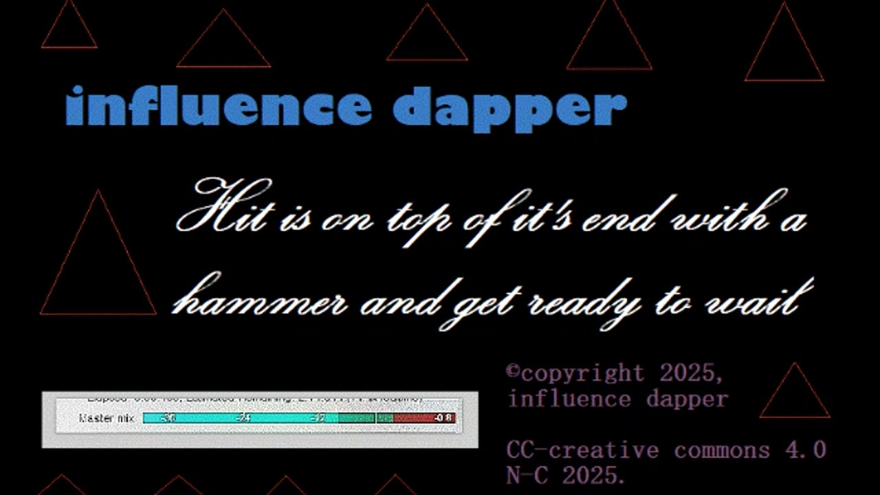 INFLUENCE DAPPER - HIT IT SQUARE ON THE TOP OF IT'S END AND GET READY TO WAIL