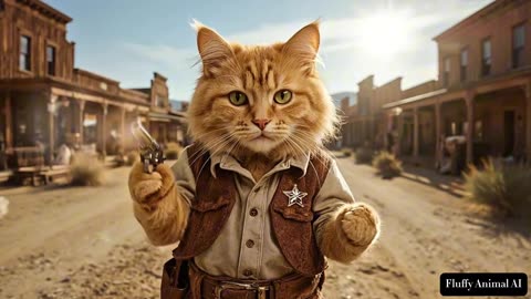 Step into the Wild West with our hilarious cowboy cats! 🤠🐾