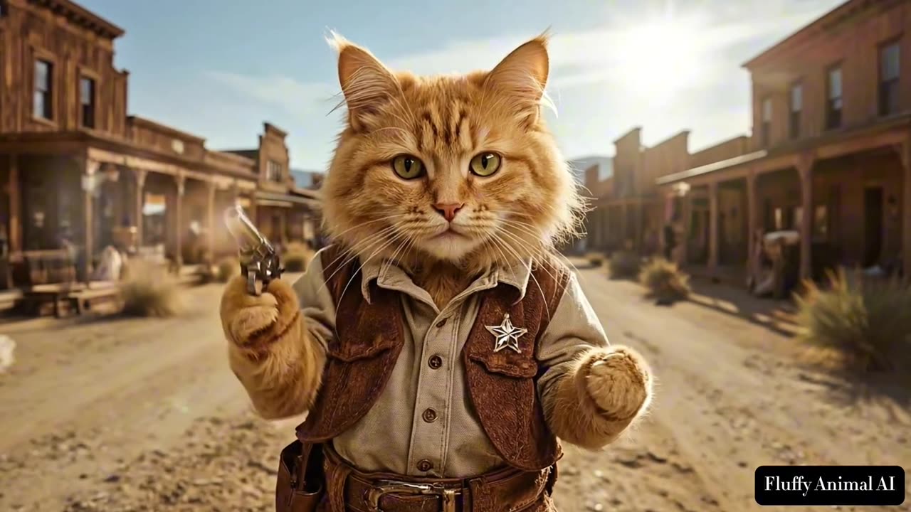 Step into the Wild West with our hilarious cowboy cats! 🤠🐾