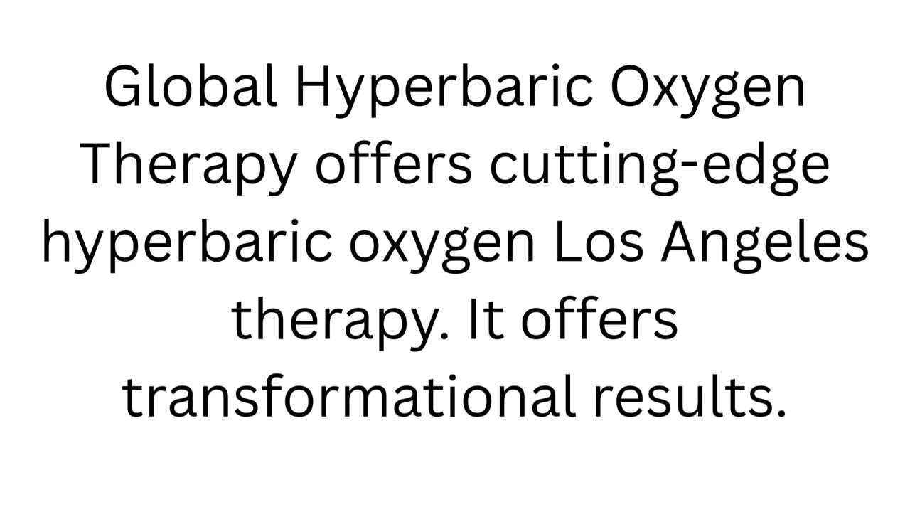 Hyperbaric Chamber Therapy