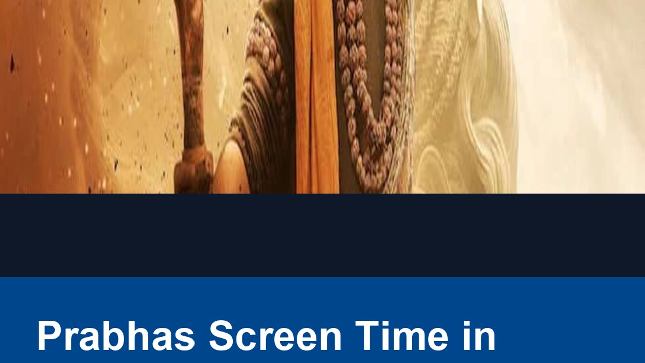 Prabhas Screen Time in Kannappa Revealed