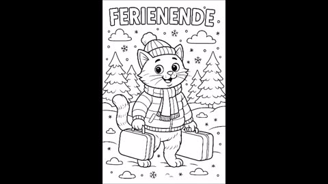 Kater Fritz macht Winterferien – Malbuch für Kinder ab 4 Jahren