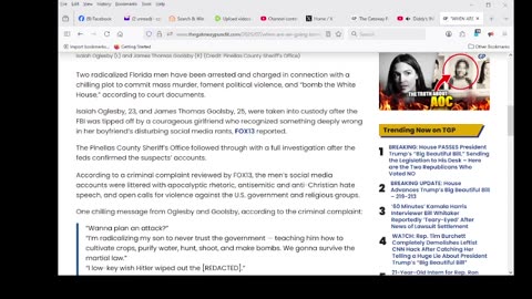 WHEN ARE WE GOING TO BOMB THE WHITE HOUSE?” — FBI Foils Alleged ‘Skibidi Massacre