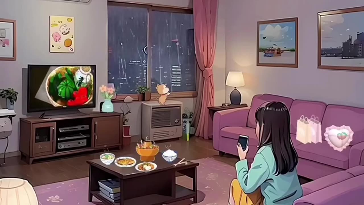 🌧️ Peaceful Rain Sounds for Deep Sleep & Relaxation | Lofi Girl Vibes 🌙