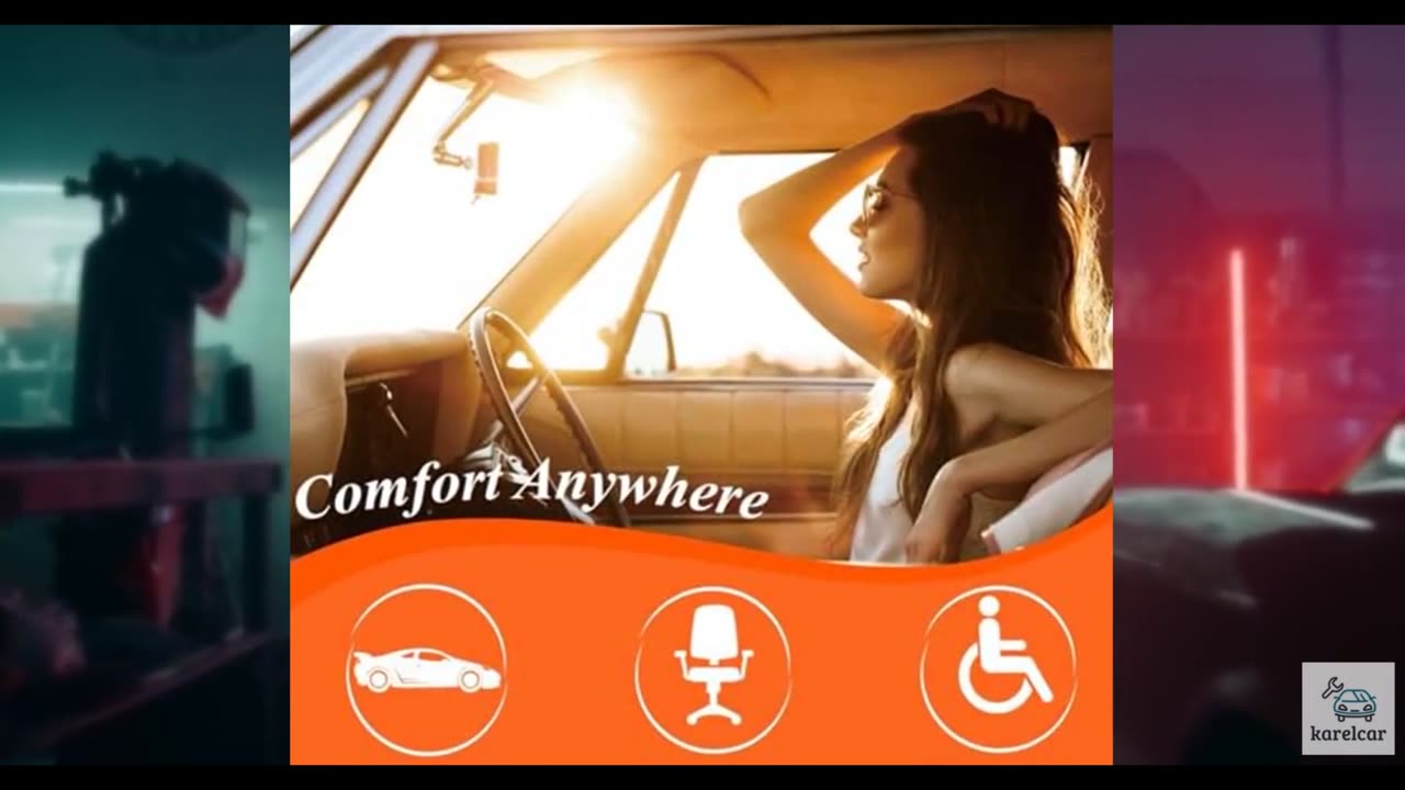 kingphenix Car Seat Cushion with 1.2inch Comfort Memory Foam, Seat Cushion for