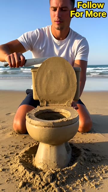 Time Lapse Toilet Sand Sculpture is Wild