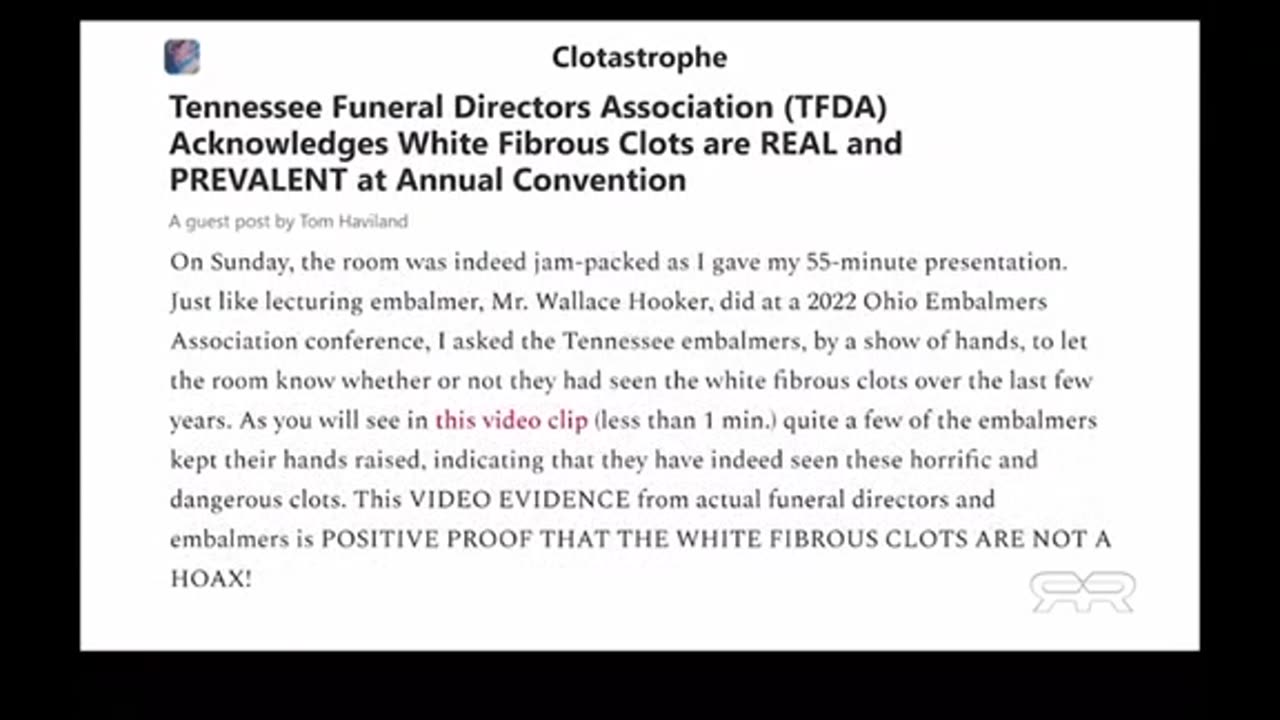 Gregg Reese on vax clots ..