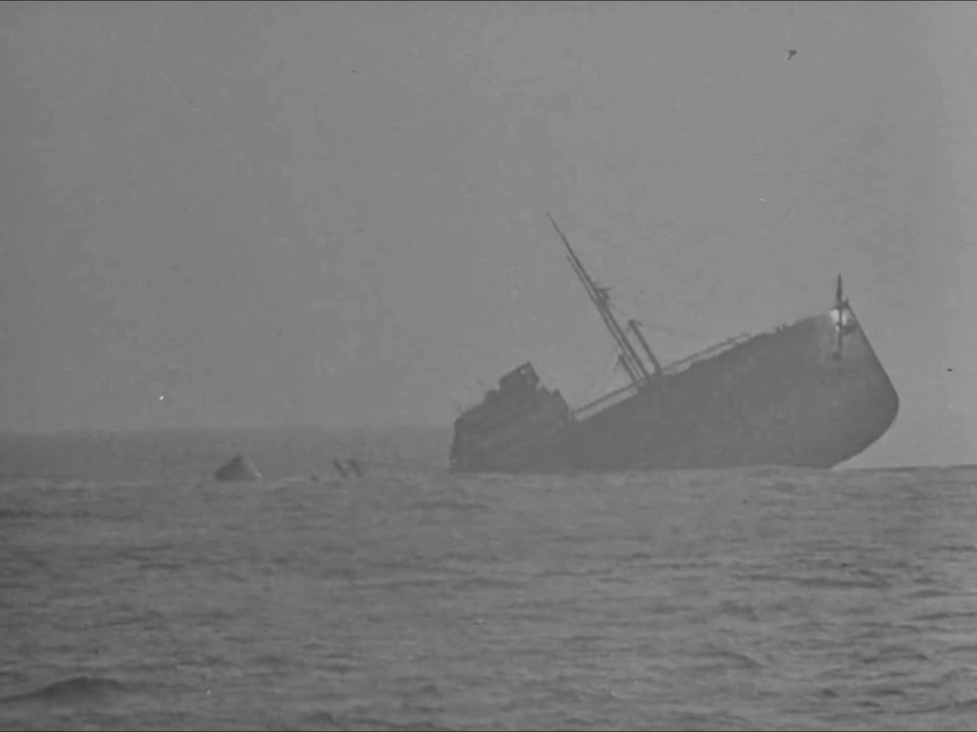 Kriegsmarine Merchant Raider Kormoran in action in the Atlantic Ocean in early 1941