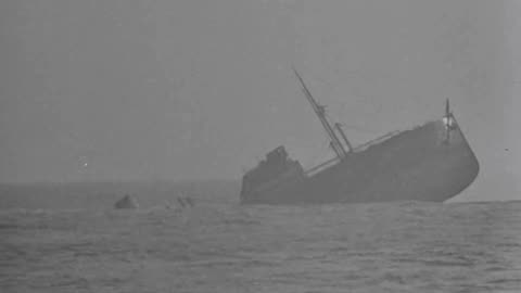 Kriegsmarine Merchant Raider Kormoran in action in the Atlantic Ocean in early 1941