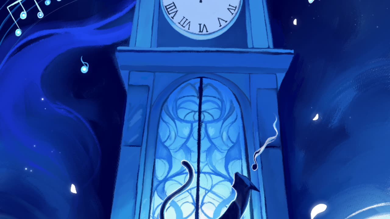 Kitty Sings to Clock