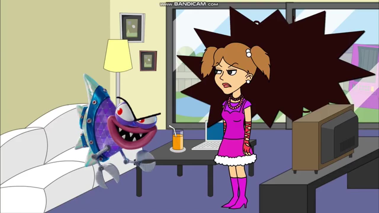 Flippy the Fish throws his microwave out of the window/Grounded