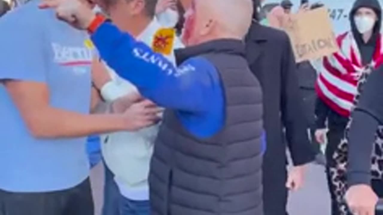 Man Chanting "Let's Go ICE" And "God Bless Trump" Gets Left Embarrassed And Bloodied!