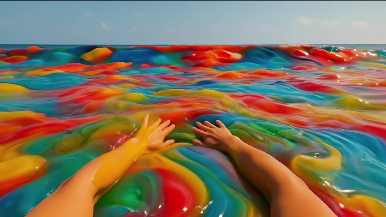 Melted Crayon Ocean! *Would You Swim Here?*