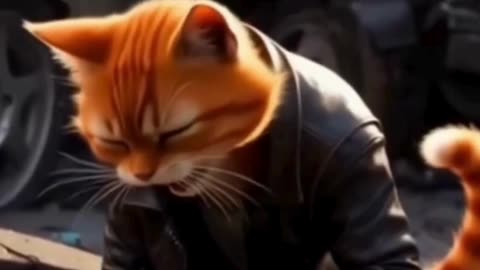 बिल्लू और पापा का हुआ एक्सीडेंट 🙀 #catsoftiktok #cat #cute #aiart #ai #poorcat #catlover #fyp