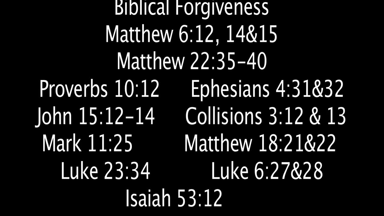 Sunday August 3, 2025. Biblical forgiveness.