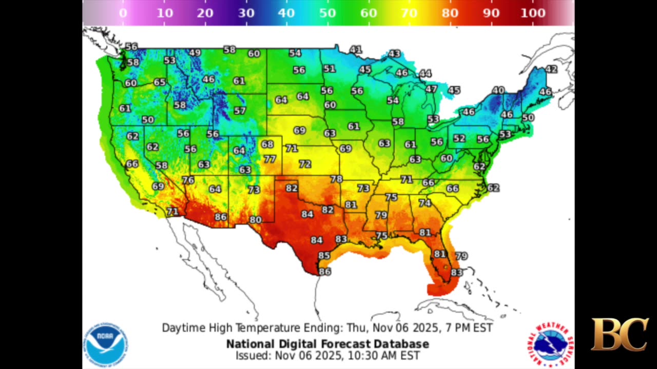 National Weather Forecast (November 6, 2025)